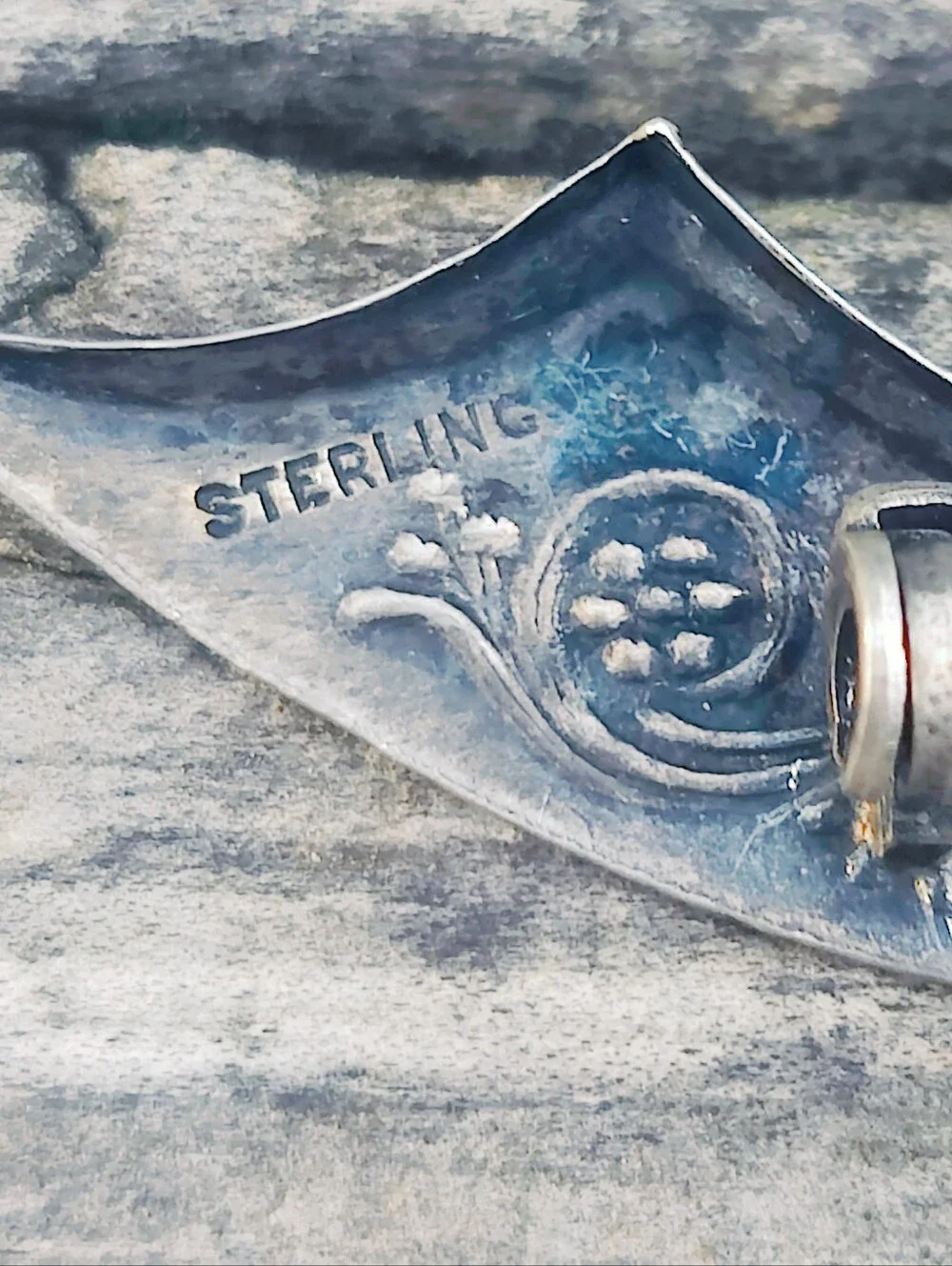 🗡️ Vintage Sterling Scimitar Sword Brooch